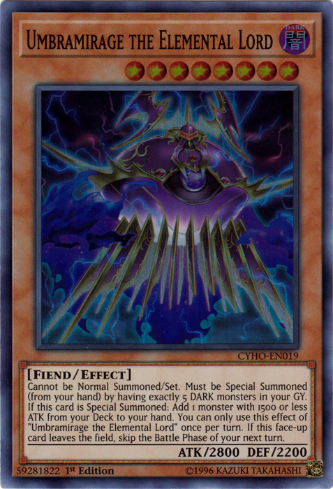 Umbramirage the Elemental Lord [CYHO-EN019] Super Rare Yu-Gi-Oh!