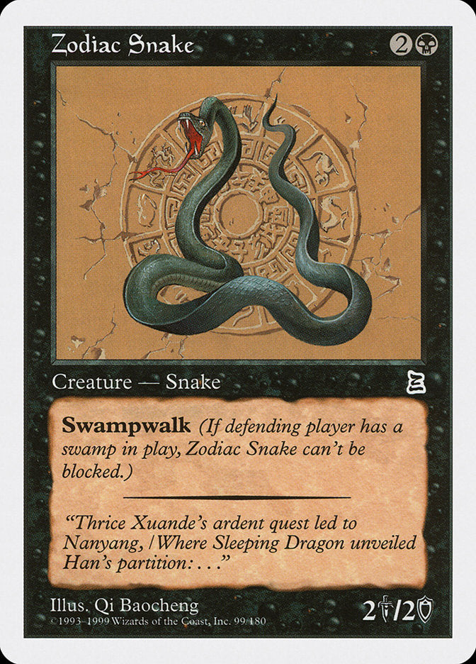 Zodiac Snake [Portal Three Kingdoms] Magic: The Gathering