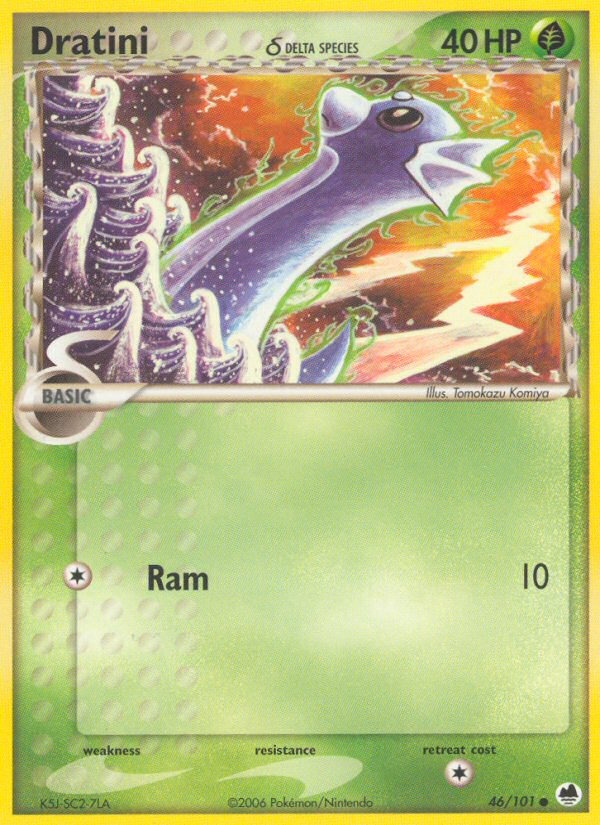 Dratini (46/101) (Delta Species) [EX: Dragon Frontiers] Pokémon