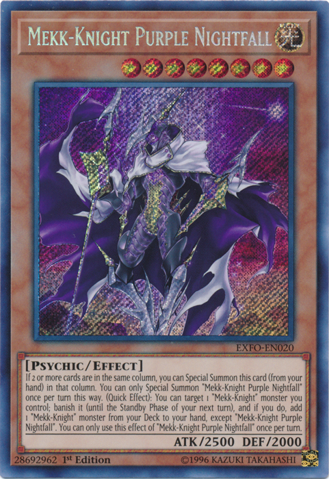 Mekk-Knight Purple Nightfall [EXFO-EN020] Secret Rare Yu-Gi-Oh!