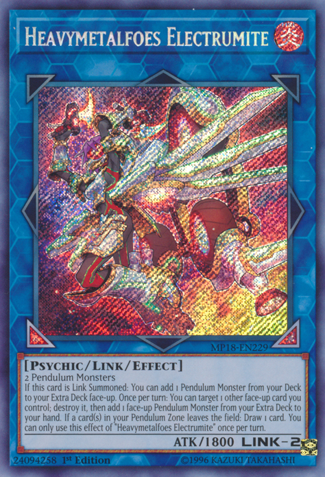 Heavymetalfoes Electrumite [MP18-EN229] Secret Rare Yu-Gi-Oh!