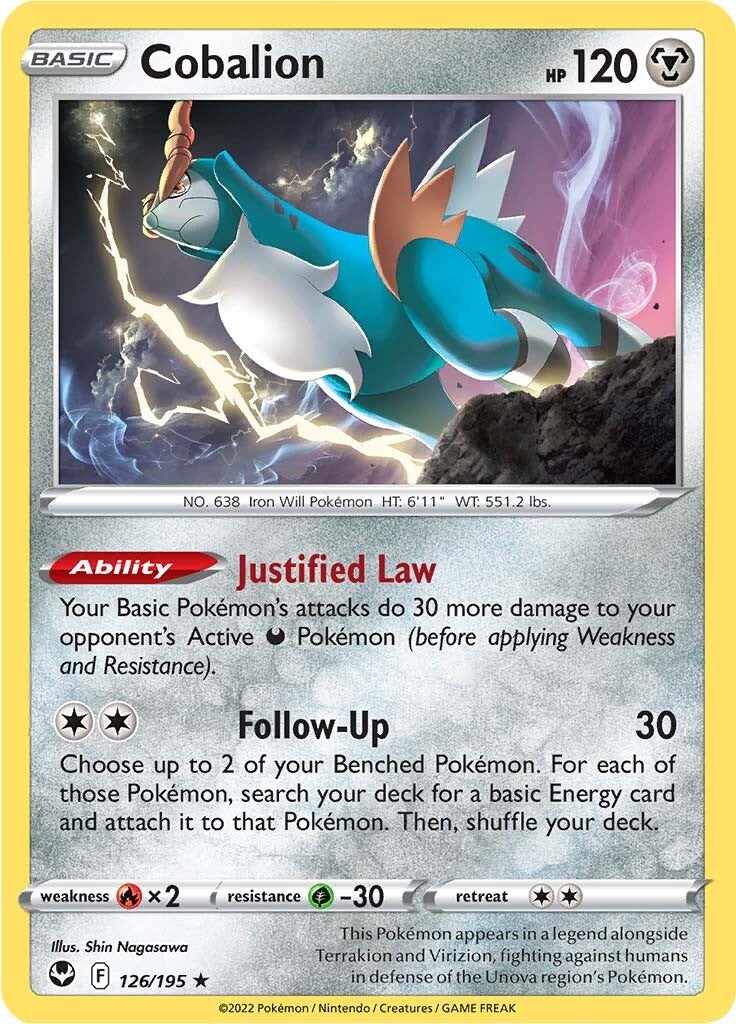 Cobalion (126/195) [Sword & Shield: Silver Tempest] Pokémon