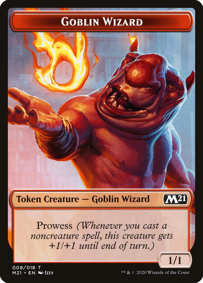 Demon // Goblin Wizard Double-Sided Token [Core Set 2021 Tokens] Magic: The Gathering