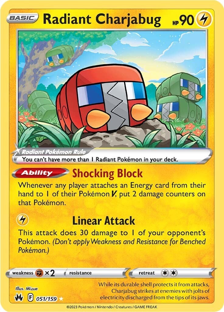 Radiant Charjabug (051/159) [Sword & Shield: Crown Zenith] Pokémon