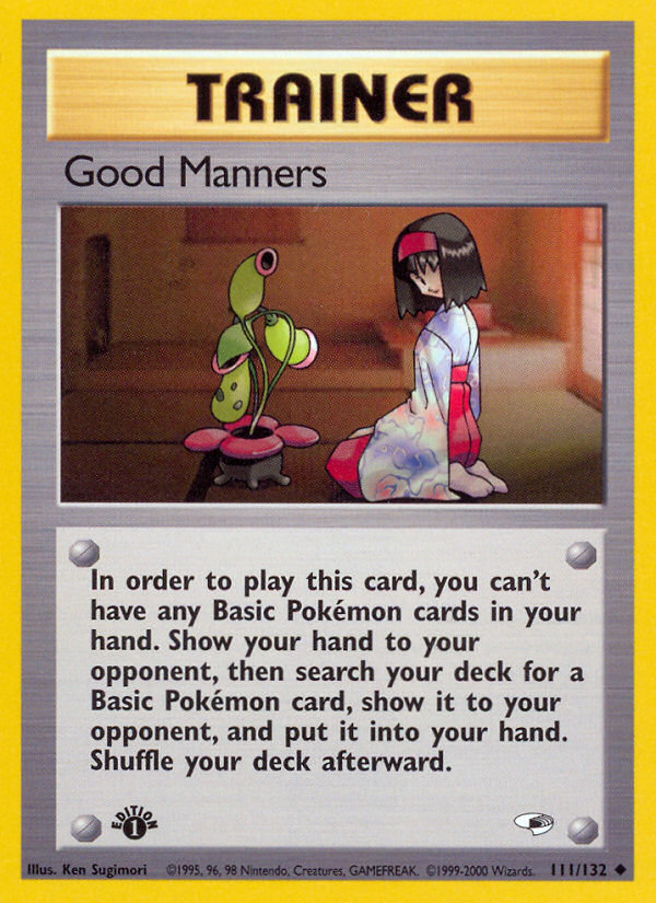 Good Manners (111/132) [Gym Heroes 1st Edition] Pokémon