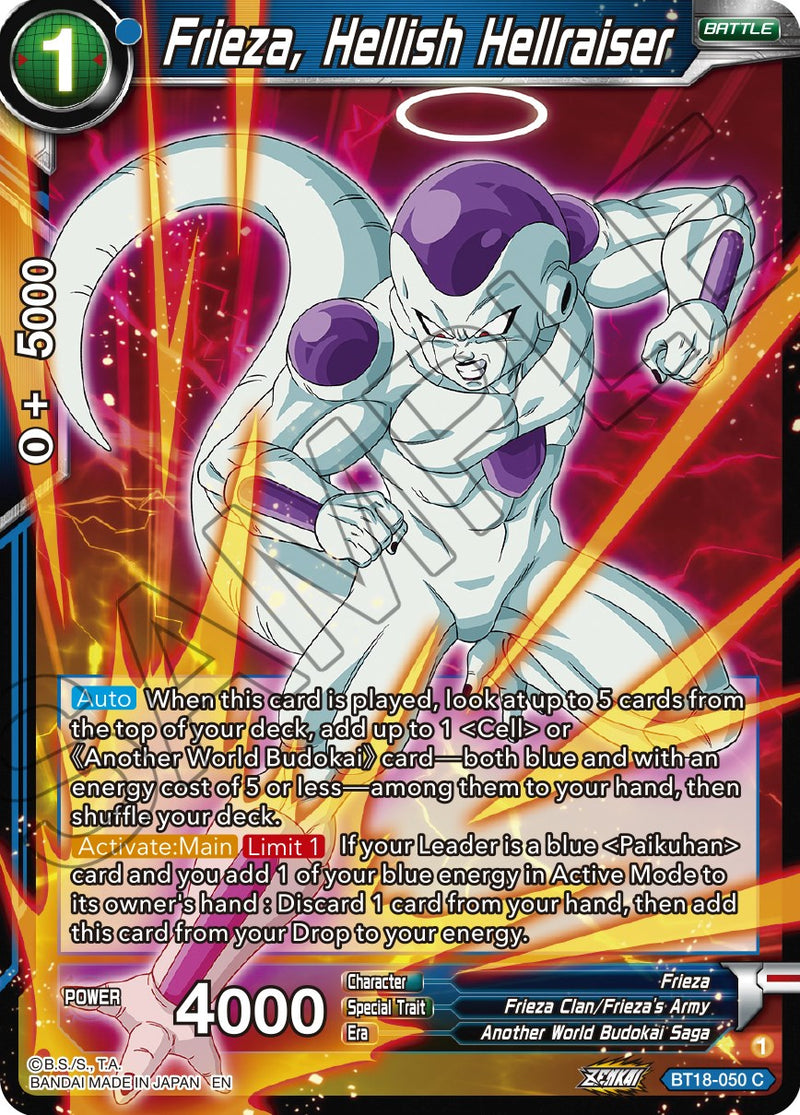 Frieza, Hellish Hellraiser (BT18-050) [Dawn of the Z-Legends] Dragon Ball Super