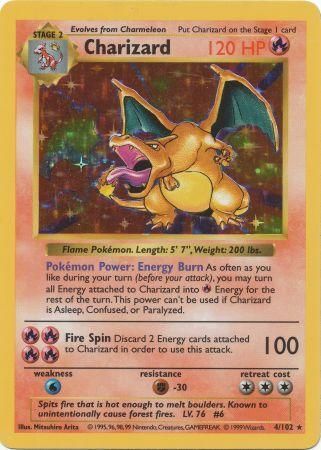 Charizard (4/102) [Base Set Shadowless Unlimited] Pokémon