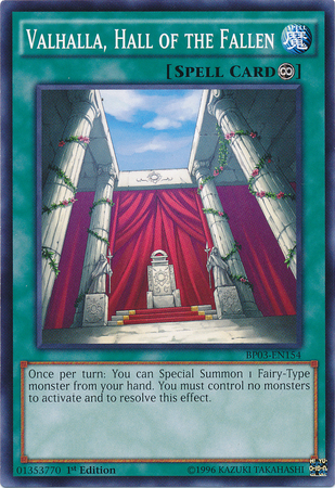 Valhalla, Hall of the Fallen [BP03-EN154] Common Yu-Gi-Oh!