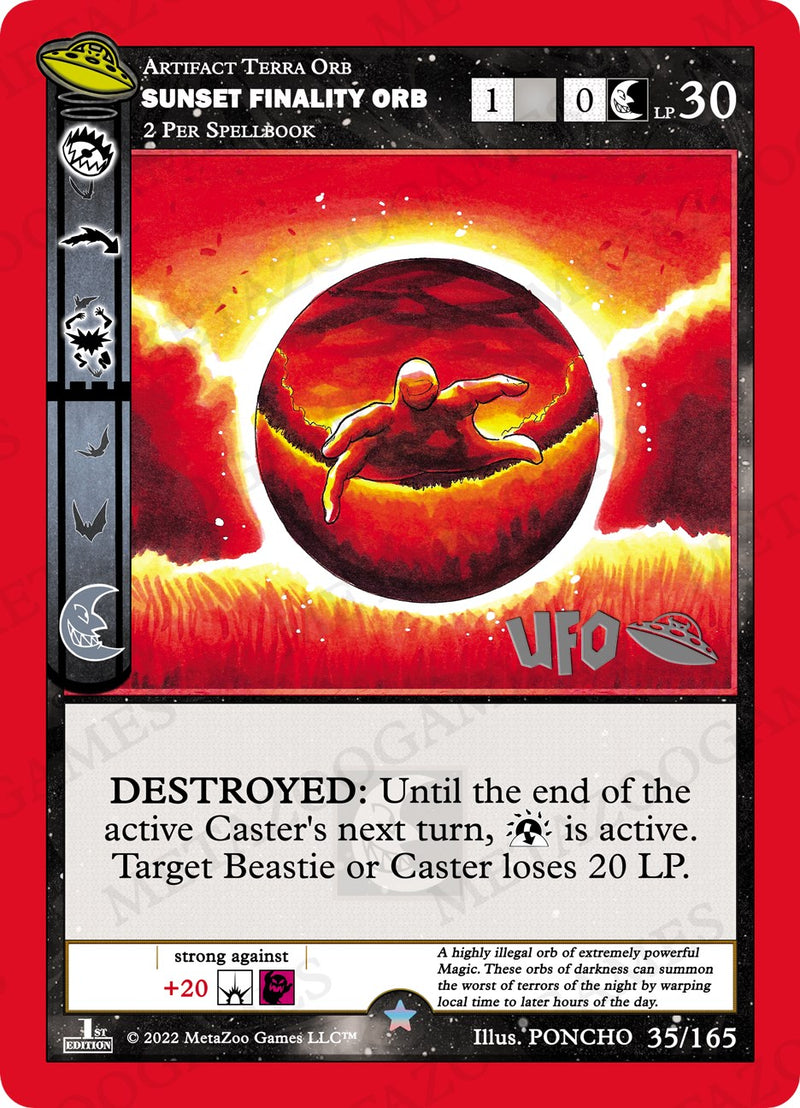 Sunset Finality Orb [Cryptid Nation: UFO First Edition Spoiler Pack] Metazoo