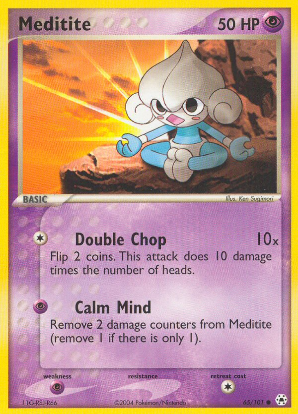 Meditite (65/101) [EX: Hidden Legends] Pokémon