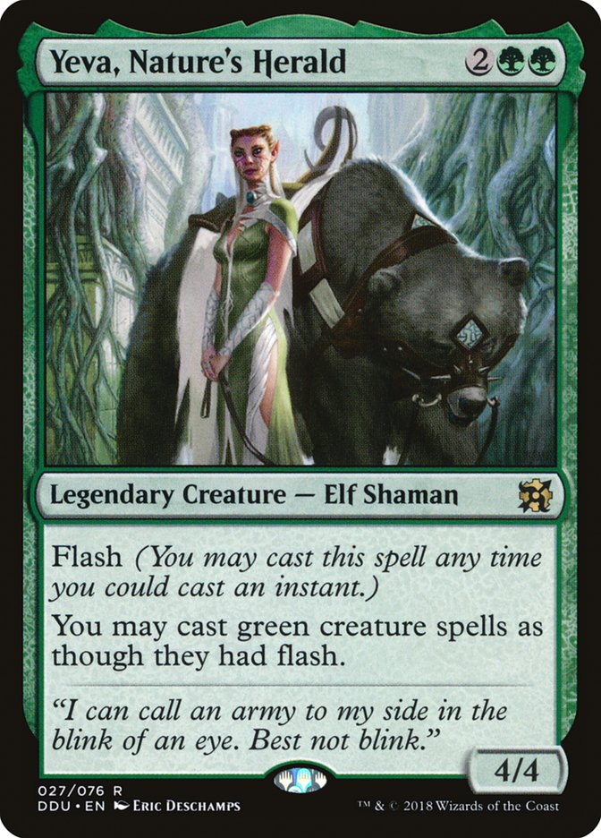 Yeva, Nature's Herald [Duel Decks: Elves vs. Inventors] Magic: The Gathering