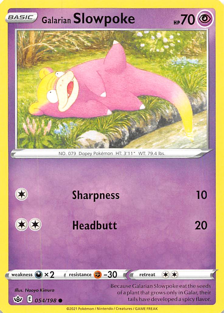 Galarian Slowpoke (054/198) [Sword & Shield: Chilling Reign] Pokémon