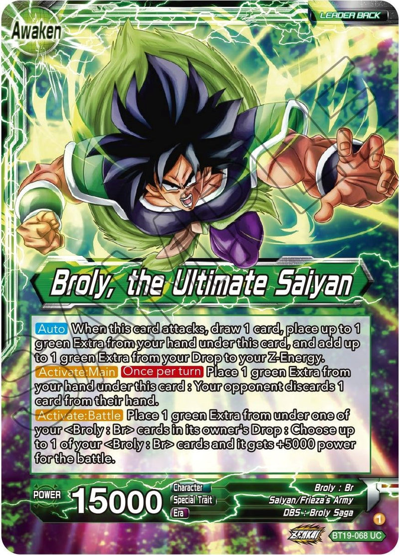 Broly // Broly, the Ultimate Saiyan (BT19-068) [Fighter's Ambition] Dragon Ball Super