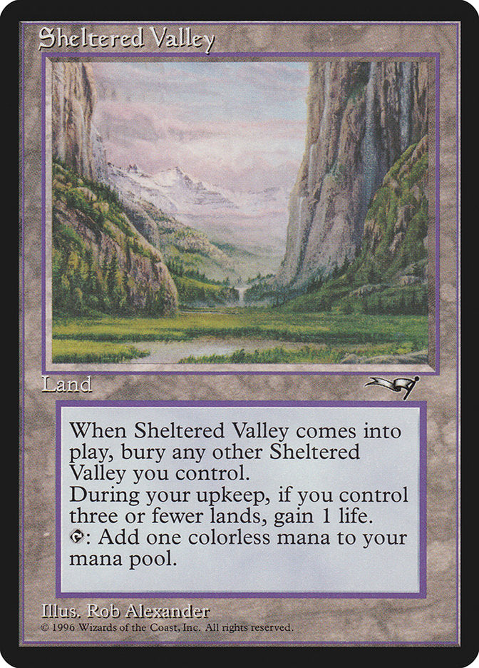 Sheltered Valley [Alliances] Magic: The Gathering