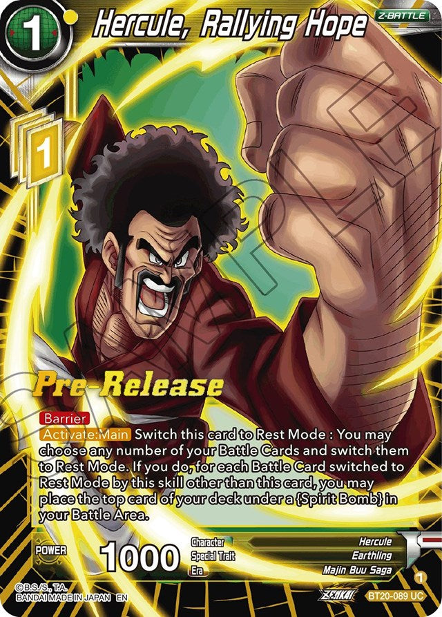 Hercule, Rallying Hope (BT20-089) [Power Absorbed Prerelease Promos] Dragon Ball Super