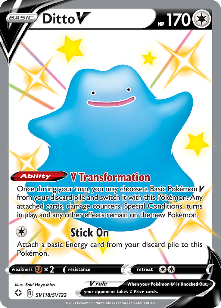 Ditto V (SV118/SV122) [Sword & Shield: Shining Fates] Pokémon