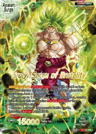 Broly // Broly, Surge of Brutality (Gold Stamped) (P-181) [Mythic Booster] Dragon Ball Super