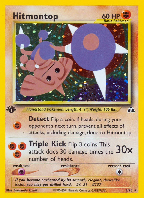 Hitmontop (3/75) [Neo Discovery 1st Edition] Pokémon