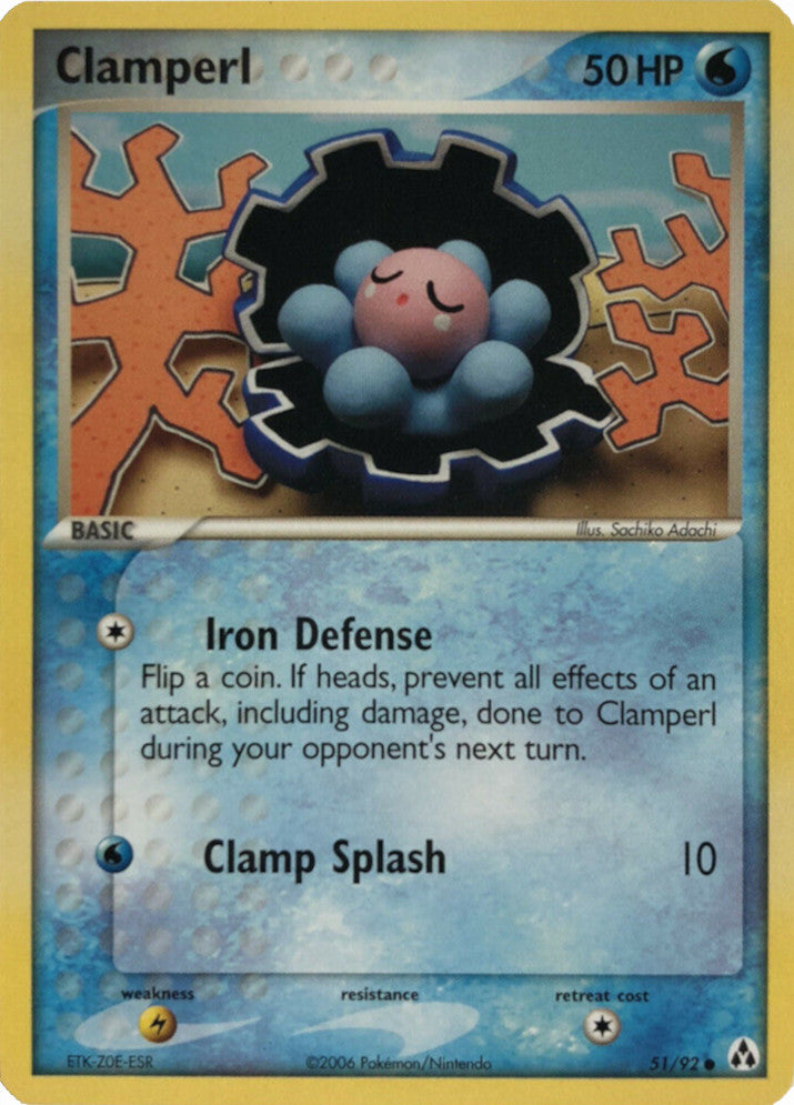 Clamperl (51/92) (Stamped) [EX: Legend Maker] Pokémon