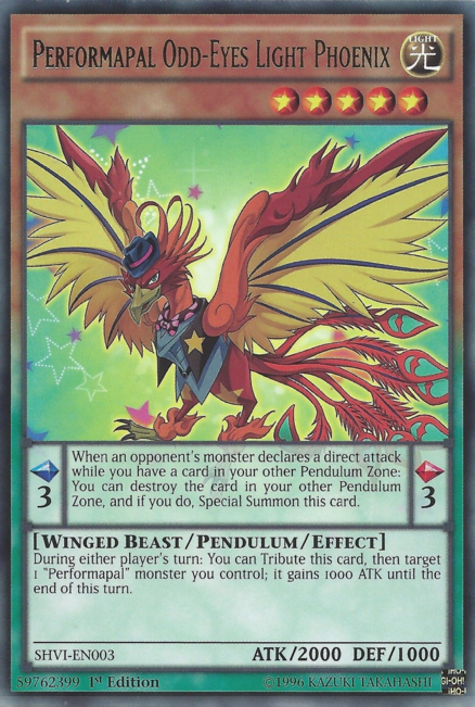 Performapal Odd-Eyes Light Phoenix [SHVI-EN003] Rare Yu-Gi-Oh!