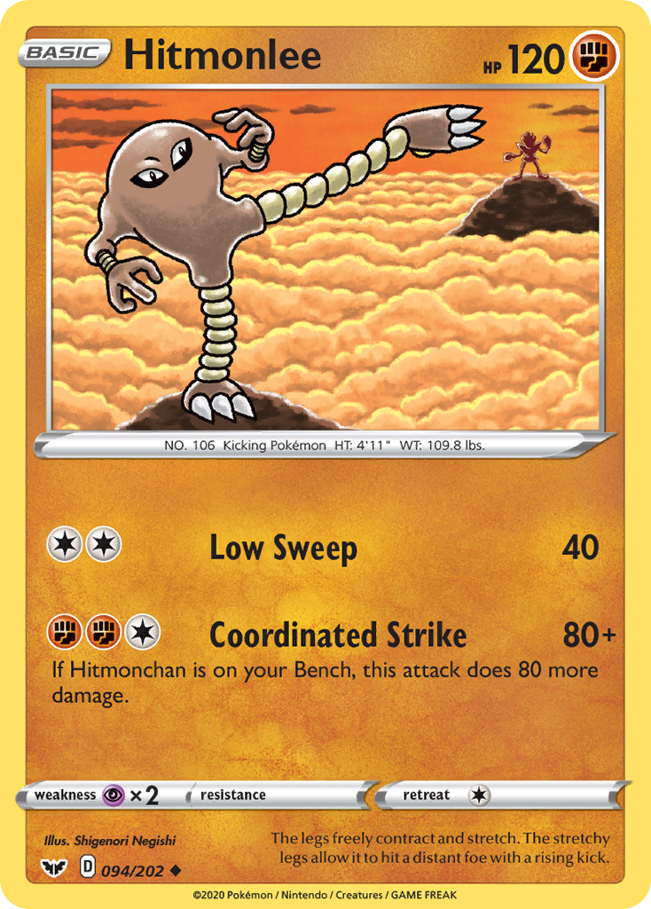 Hitmonlee (094/202) [Sword & Shield: Base Set] Pokémon