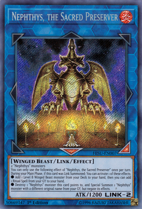 Nephthys, the Sacred Preserver [HISU-EN007] Secret Rare Yu-Gi-Oh!