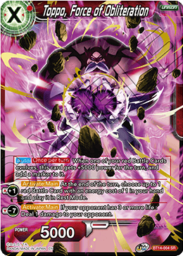 Toppo, Force of Obliteration (BT14-004) [Cross Spirits] Dragon Ball Super