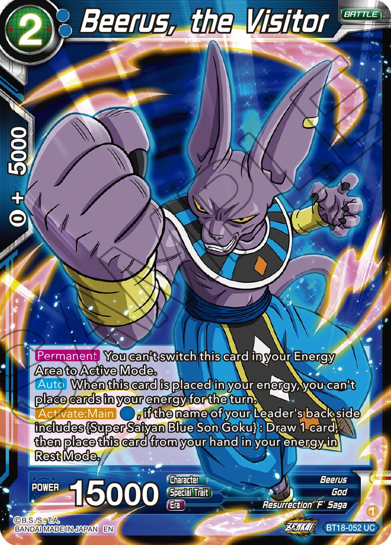 Beerus, the Visitor (BT18-052) [Dawn of the Z-Legends] Dragon Ball Super