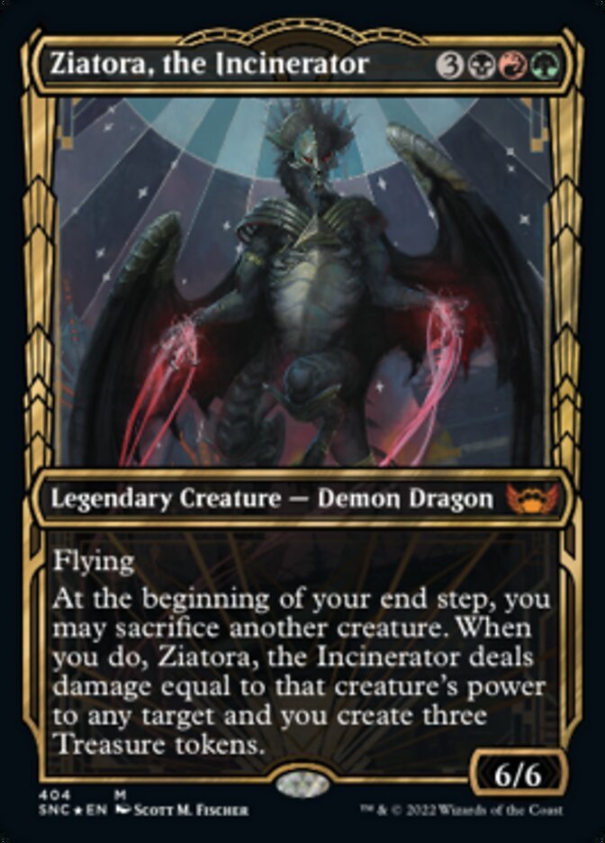 Ziatora, the Incinerator (Showcase Golden Age Gilded Foil) [Streets of New Capenna] Magic: The Gathering