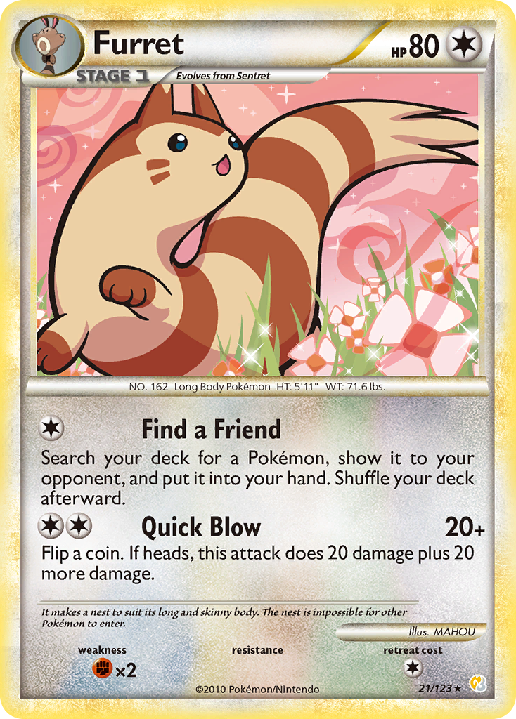 Furret (21/123) [HeartGold & SoulSilver: Base Set] Pokémon