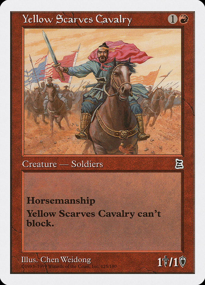 Yellow Scarves Cavalry [Portal Three Kingdoms] Magic: The Gathering