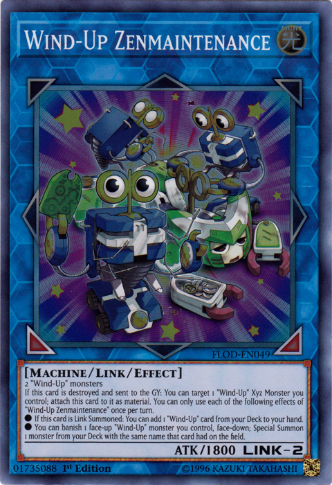 Wind-Up Zenmaintenance [FLOD-EN049] Super Rare Yu-Gi-Oh!