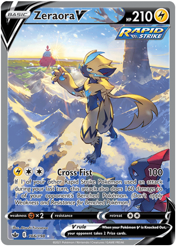 Zeraora V (166/198) [Sword & Shield: Chilling Reign] Pokémon