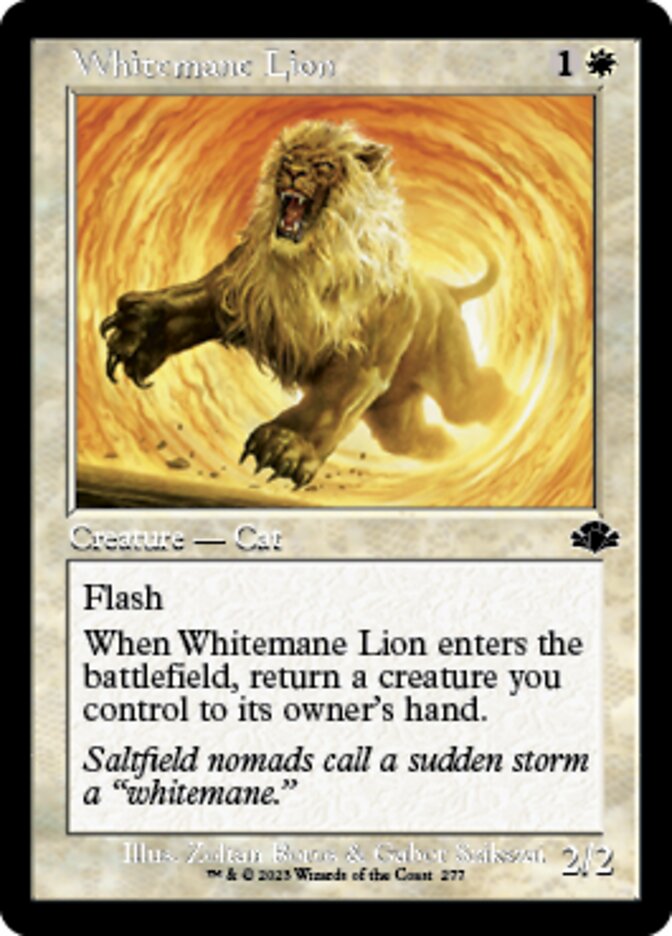 Whitemane Lion (Retro) [Dominaria Remastered] Magic: The Gathering