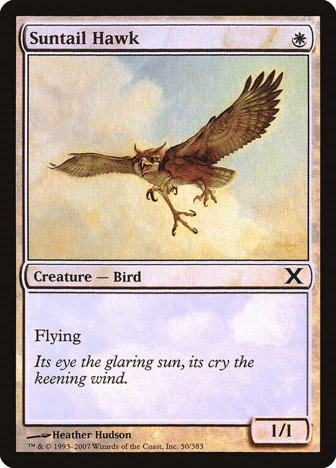 Suntail Hawk (Premium Foil) [Tenth Edition] Magic: The Gathering
