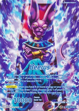 Beerus // Beerus, God of Destruction Returns (BT9-126) [Universal Onslaught] Dragon Ball Super