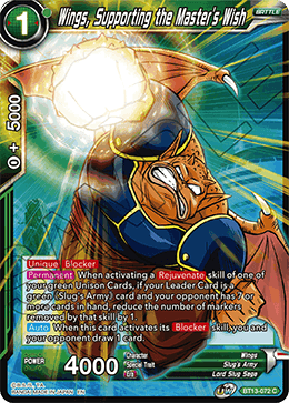Wings, Supporting the Master's Wish (Common) (BT13-072) [Supreme Rivalry] Dragon Ball Super