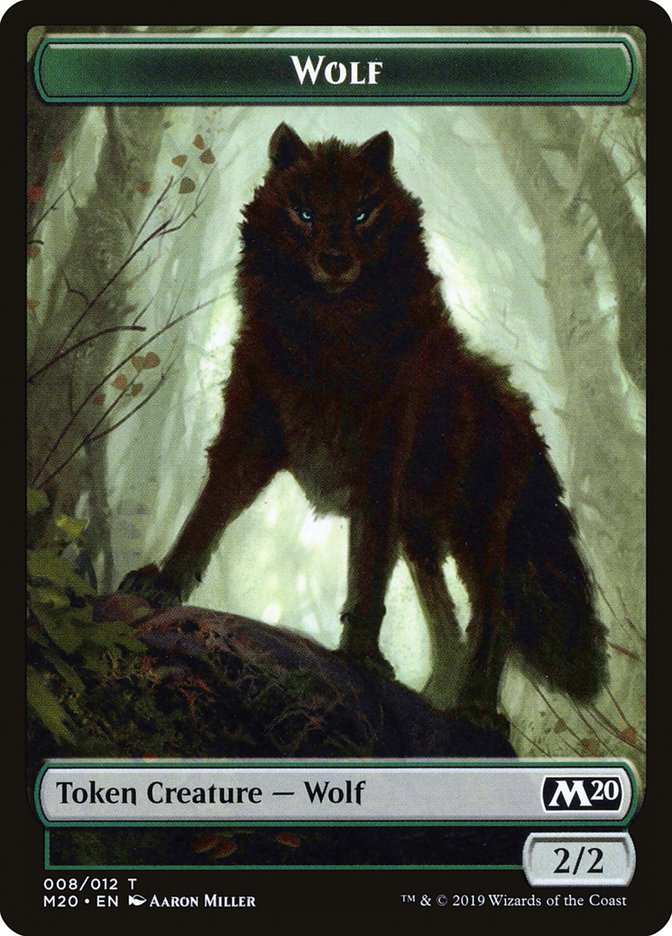 Zombie // Wolf Double-Sided Token [Game Night 2019 Tokens] Magic: The Gathering