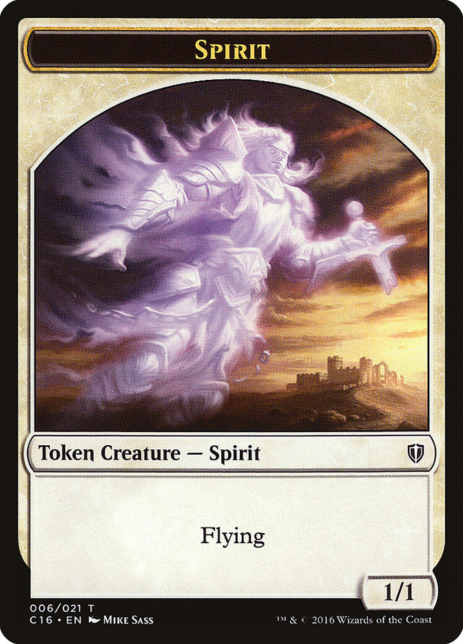 Saproling (016) // Spirit (006) Double-Sided Token [Commander 2016 Tokens] Magic: The Gathering