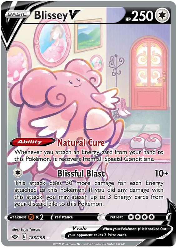 Blissey V (183/198) [Sword & Shield: Chilling Reign] Pokémon