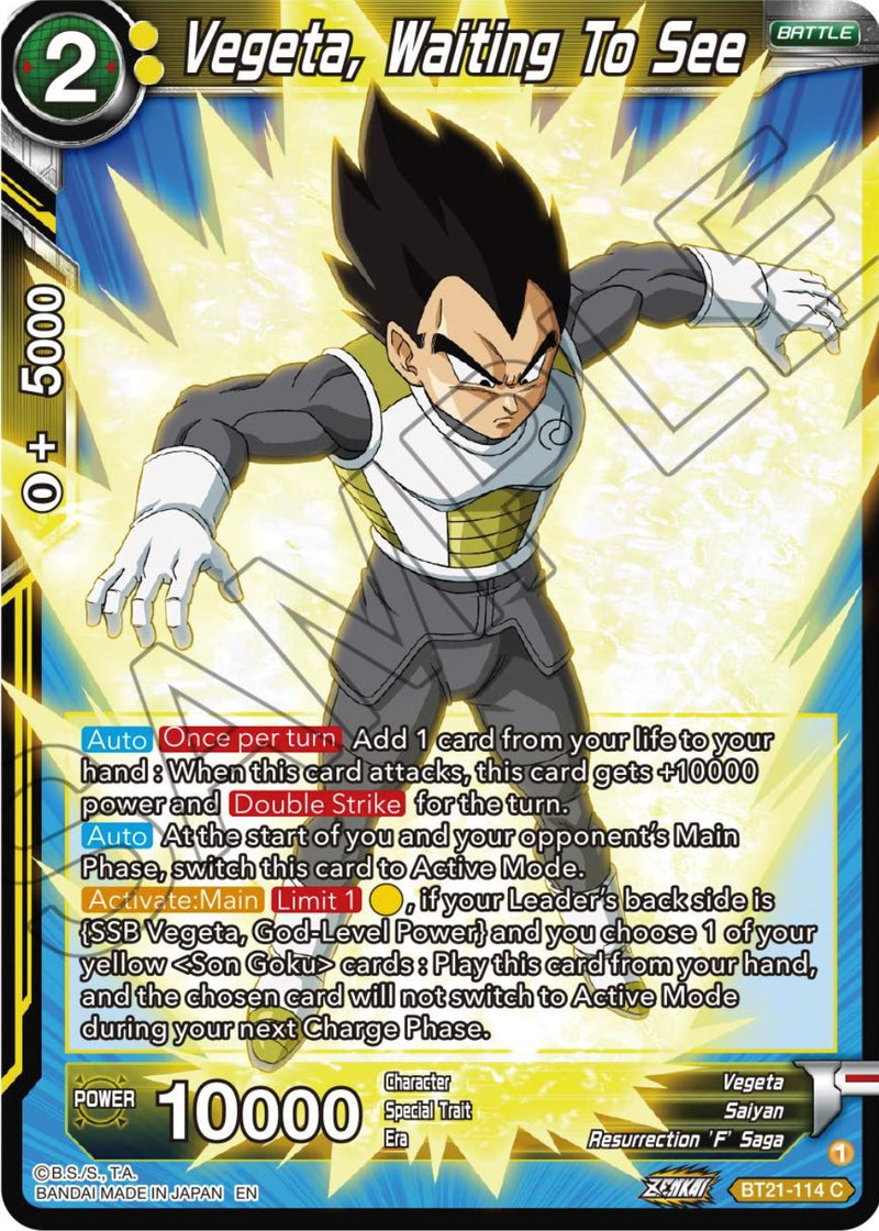 Vegeta, Waiting To See (BT21-114) [Wild Resurgence] Dragon Ball Super