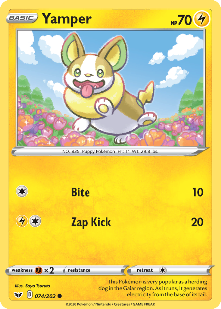 Yamper (074/202) [Sword & Shield: Base Set] Pokémon