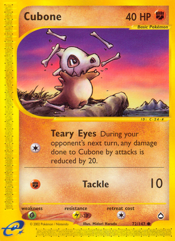 Cubone (72/147) [Aquapolis] Pokémon