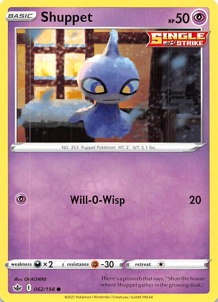 Shuppet (062/198) [Sword & Shield: Chilling Reign] Pokémon