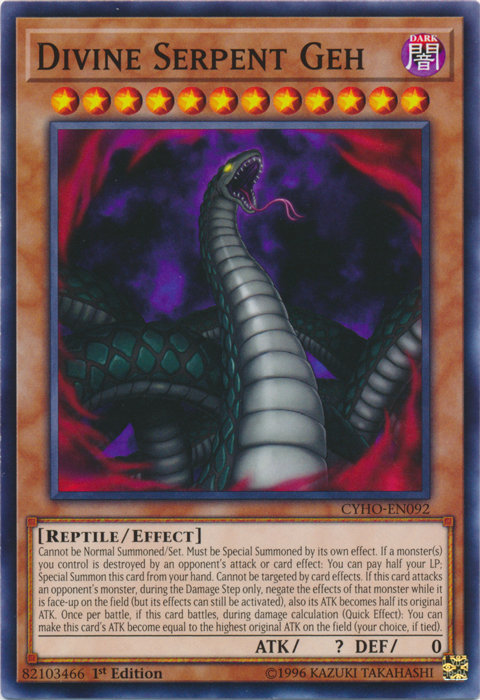 Divine Serpent Geh [CYHO-EN092] Common Yu-Gi-Oh!