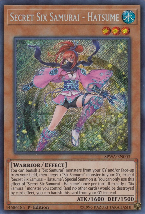 Secret Six Samurai - Hatsume [SPWA-EN003] Secret Rare Yu-Gi-Oh!