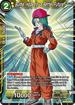 Bulma, Hope for a Better Future (Rare) (BT13-105) [Supreme Rivalry] Dragon Ball Super