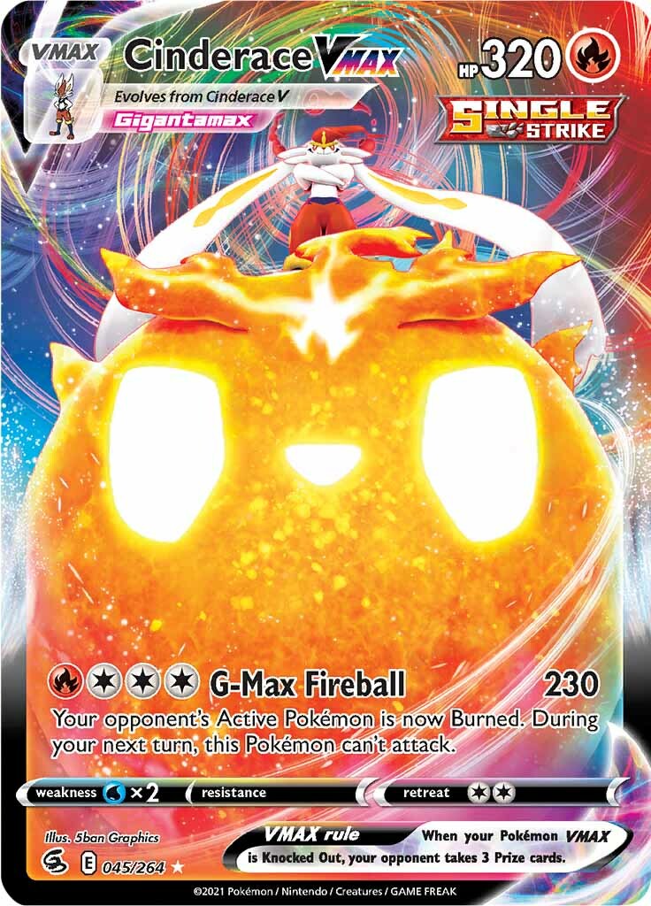 Cinderace VMAX (045/264) [Sword & Shield: Fusion Strike] Pokémon