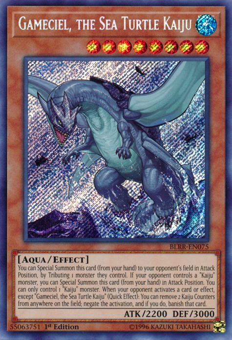 Gameciel, the Sea Turtle Kaiju [BLRR-EN075] Secret Rare Yu-Gi-Oh!