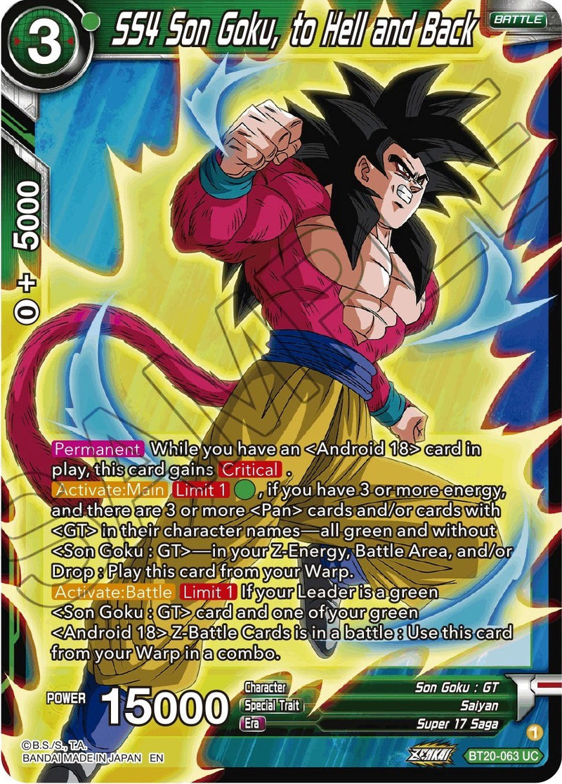 SS4 Son Goku, to Hell and Back (BT20-063) [Power Absorbed] Dragon Ball Super